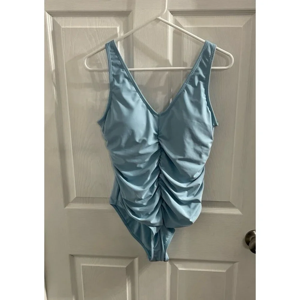 Kindred Bravely Maternity Swimsuit Size M Light Blue New With Tags